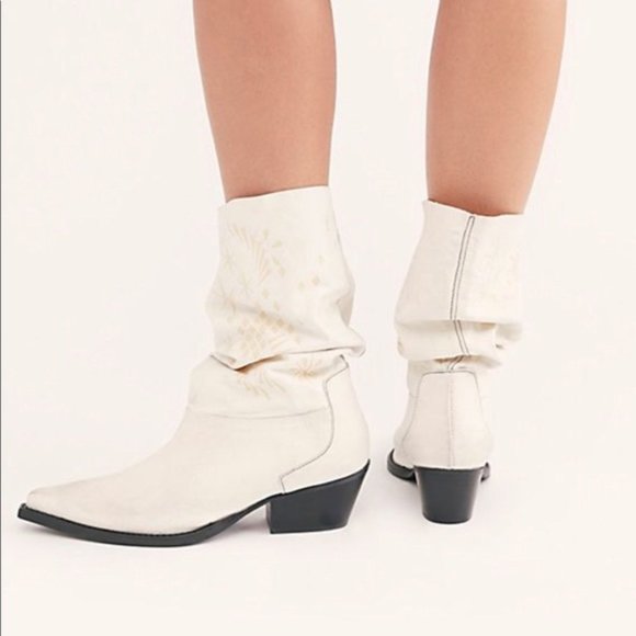 Free People Moon and Back Slouch Boot White NWOT - Picture 2 of 8